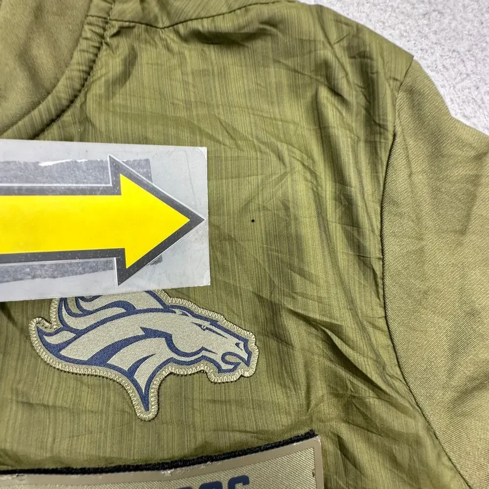 Denver Broncos Jacket Mens Small Olive Green NFL Nike Salute to Service Military